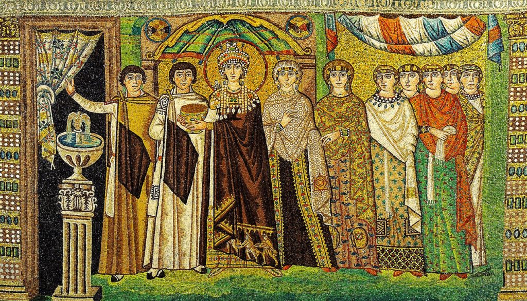 Mosaic of Theodora Basilica San Vitale Ravenna Italy